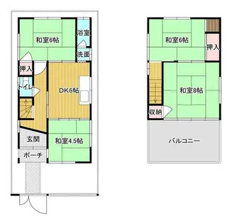 大阪府柏原市旭ケ丘3丁目【一戸建】の間取り