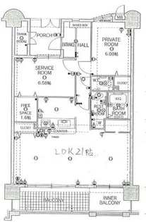 グランドパレスロイヤルコート大手町【8階】の間取り