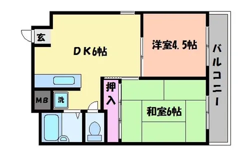 兵庫県神戸市東灘区魚崎南町4丁目【マンション】の間取り