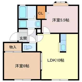グランレーヴⅡ【1階】の間取り