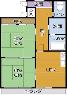 レジデンス時計台【401号室】の間取り