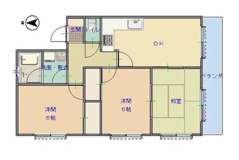シティハイツ吉森Ⅱ【202号室】の間取り