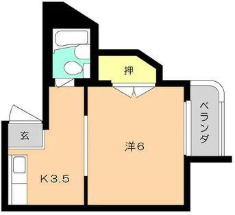 シャトレ祇園原【102号室】の間取り