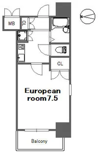 リーガル京都五条烏丸【6階】の間取り