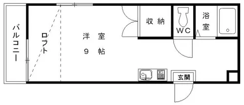 ルート浦園Ⅰ A棟【201号室】の間取り
