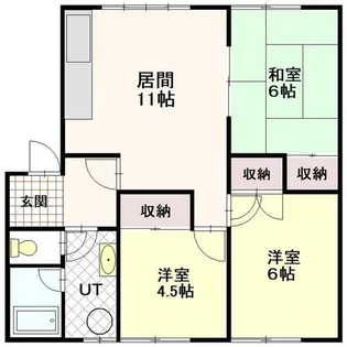 北海道岩見沢市九条東6丁目【アパート】の間取り