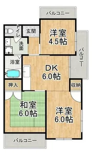 十三番館【3階】の間取り