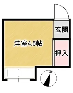 水月荘【2号室】の間取り