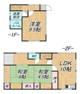 福岡県北九州市戸畑区丸町2丁目【一戸建】の間取り