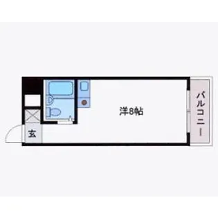 ホワイトパレス北九大前【105号室】の間取り