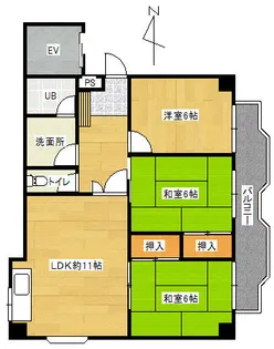 パークサイド今川【501号室】の間取り