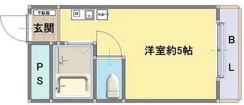 第8東昌ハイツ B棟【B315号室】の間取り
