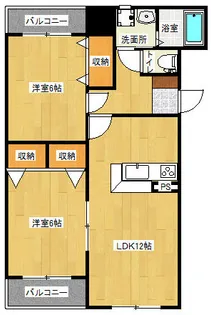 プレステージ木屋瀬【203号室】の間取り