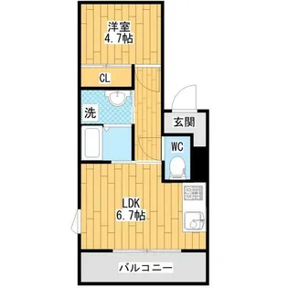 福岡県北九州市小倉南区南方2丁目【アパート】の間取り