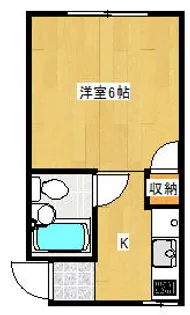 萩崎ハイツ【201号室】の間取り