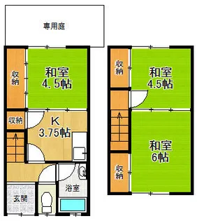 京都府八幡市八幡垣内山【一戸建】の間取り