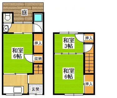 京都府八幡市八幡千束【一戸建】の間取り