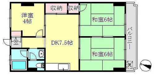 第2常盤台ハイツ【2階】の間取り