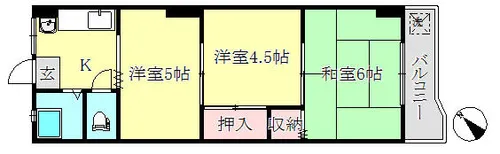 上池田グリーンハイツ【1階】の間取り