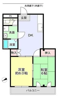 ユマ二ティマンション【402号室】の間取り