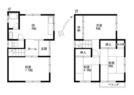 兵庫県神戸市須磨区東須磨字火ノ谷【一戸建】の間取り
