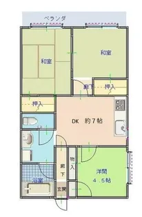 大阪府東大阪市吉田5丁目【マンション】の間取り