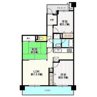イーストスクエアⅡ番館【1306号室】の間取り