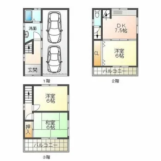 大阪府東大阪市善根寺町1丁目【一戸建】の間取り