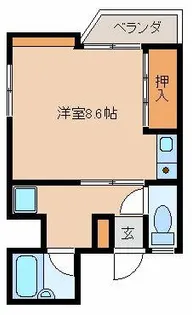 福岡県北九州市八幡東区山王1丁目【マンション】の間取り