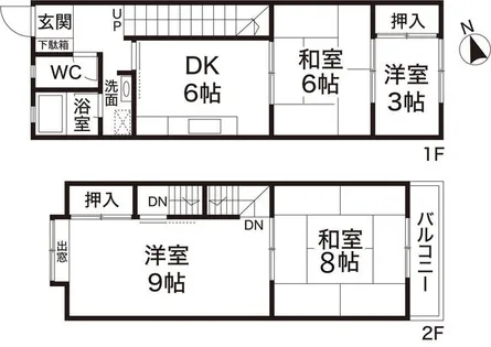 兵庫県神戸市長田区大日丘町3丁目【タウンハウス】の間取り
