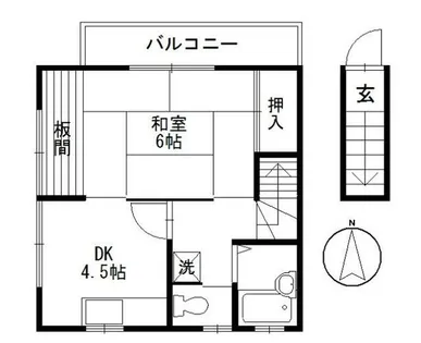 兵庫県神戸市中央区旗塚通1丁目【アパート】の間取り