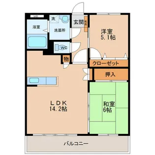 イムザックコート【502号室】の間取り