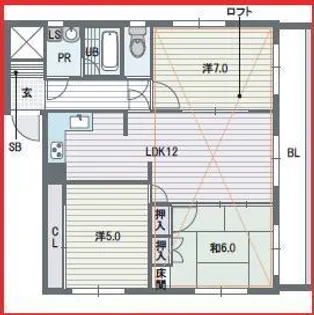 シエスタ平和【3階】の間取り