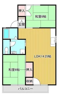 ハイツ・ラポールB【2階】の間取り
