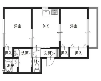 ブルーミーB棟【102号室】の間取り