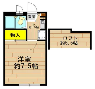 1Kの間取り画像