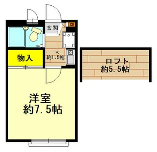1Kの間取り画像