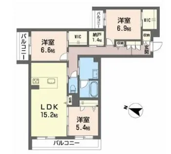 シャーメゾンエスペランサ【204号室】の間取り