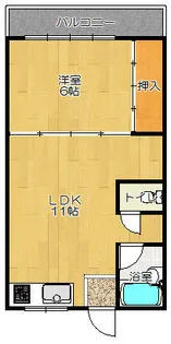 ベルビュー5番館【1階】の間取り