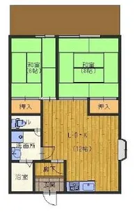 ヴィラ松下【1階】の間取り