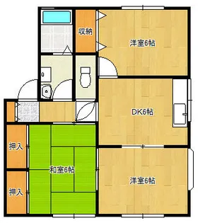 クルム新門司D棟【114号室】の間取り