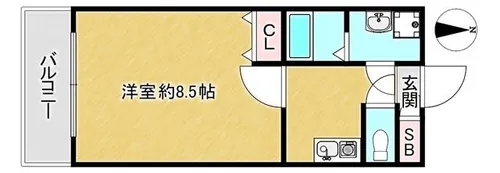 エッセンティア王子【103号室】の間取り