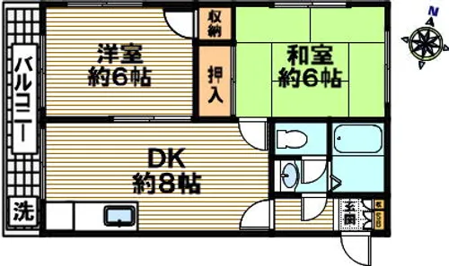 パールハイツ【203号室】の間取り
