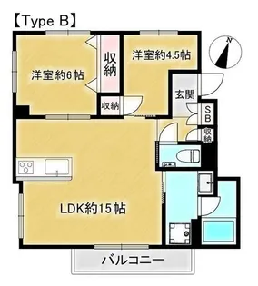 赤坂Villa【102号室】の間取り