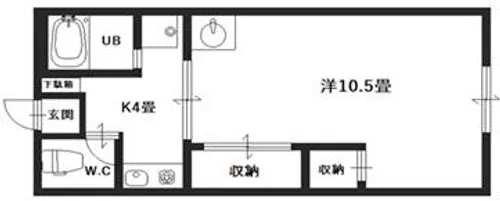 京都府京都市北区紫野上柏野町【アパート】の間取り