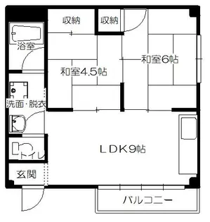 大阪府八尾市桜ヶ丘2丁目【マンション】の間取り