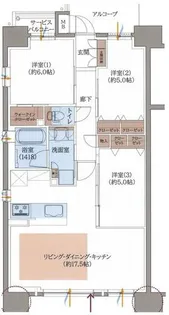 リベール東加古川駅前通り【3階】の間取り