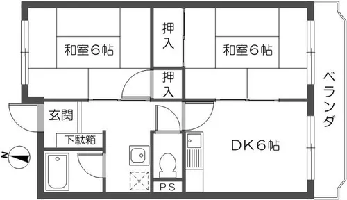 コーポ西台【4階】の間取り