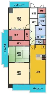 OS・SKYパークサイドヴィラ白山【5D号室】の間取り