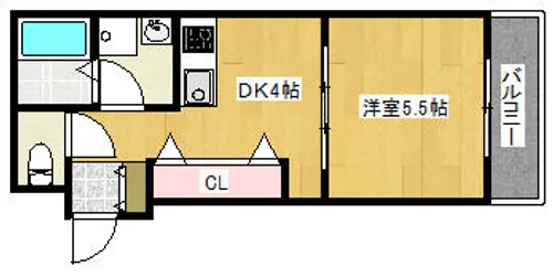 LーBASE藤田町【102号室】の間取り